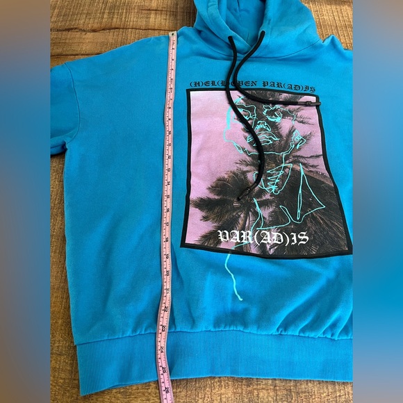 Eleven Paris Blue Hoodie with Purple Graphic - Picture 3 of 13